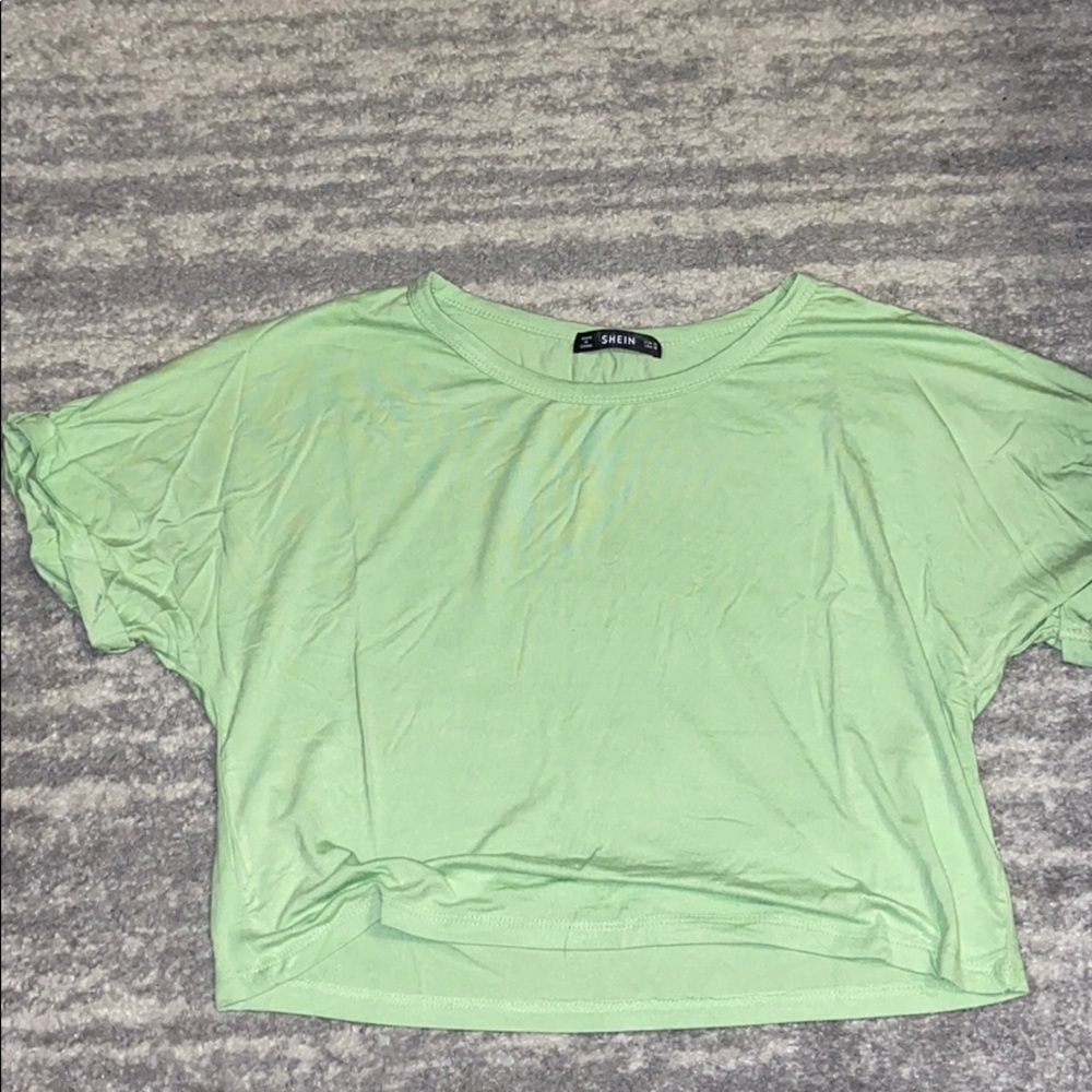 SHEIN lime green crop top